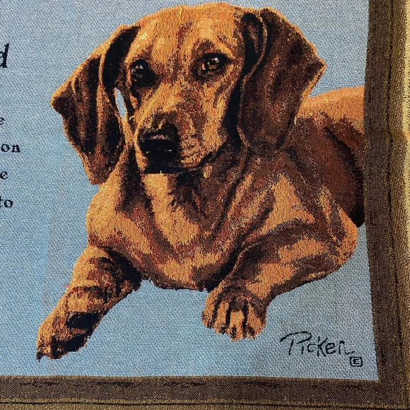 Dachshund Throw Blanket Tapestry Dog Lover by Linda Picken 48”x62” - Picture 4 of 10